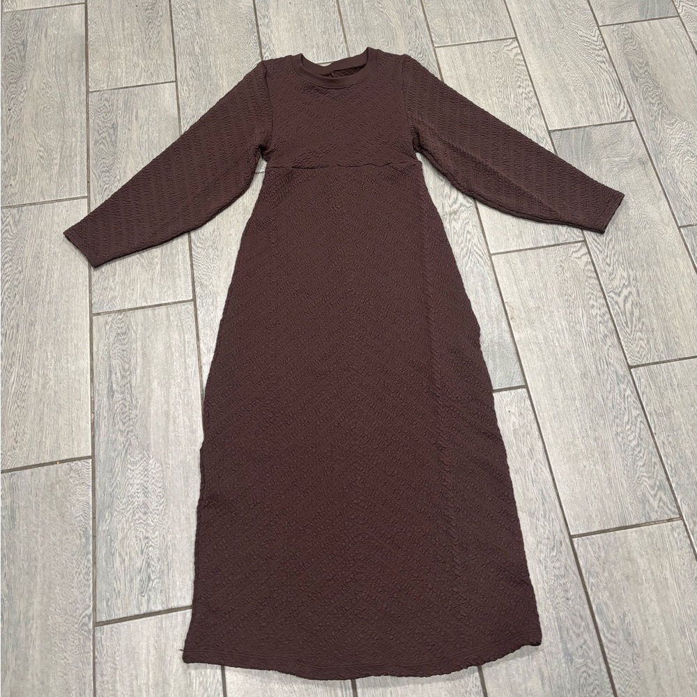 Free People Gabby Seamless Midi Dress Brown Size M/L - Picture 2 of 8